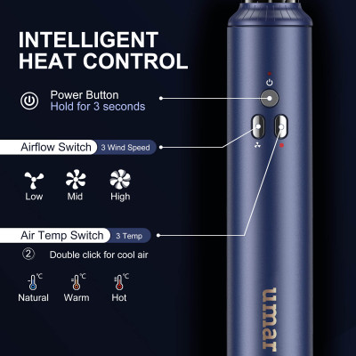 مصفف شعر احترافي 6 في 1 مكواة تجعيد الهواء umar فر...