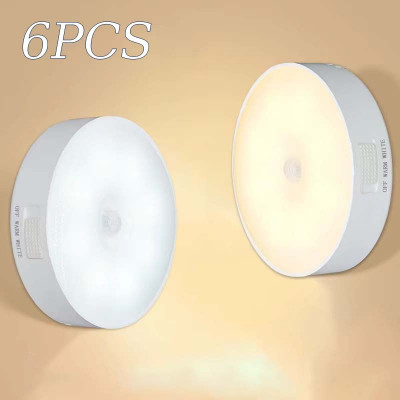 مصباح ليلي LED مستشعر الحركة ، USB قابل لإعادة الش...