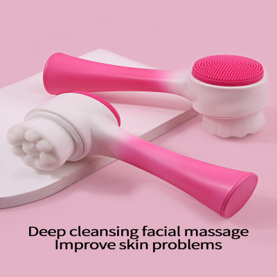 فرشاة تنظيف الوجه من السيليكون، منظف الوجه على الو...