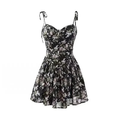 فستان نسائي قصير بتصميم صيفي كاجوال