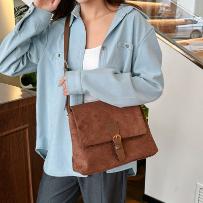 المرأة العصرية الجلد المدبوغ حقيبة كروسبودي مربع ب...