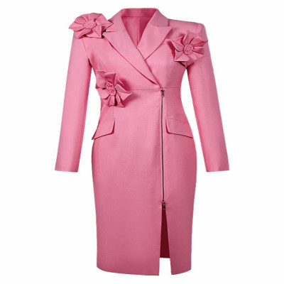 سيدة جديدة الأعمال تخفيف السترة نمط العمل فستان رص...