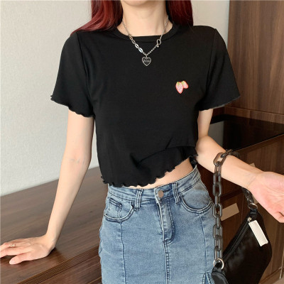 Y2K الصيف تي شيرت المرأة س الرقبة لطيف فتاة ساخنة...