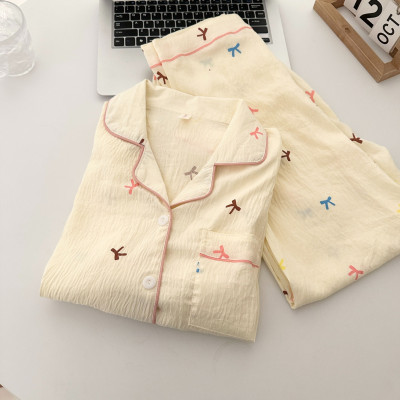 ملابس نوم قطنية من Cloud للسيدات بأكمام طويلة وسرا...