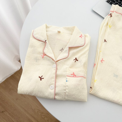 ملابس نوم قطنية من Cloud للسيدات بأكمام طويلة وسرا...