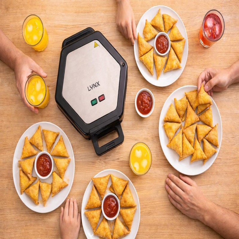 صانعة سمبوسة كهربائية لينكس 24 قطعة بطبقة غير لاصق...