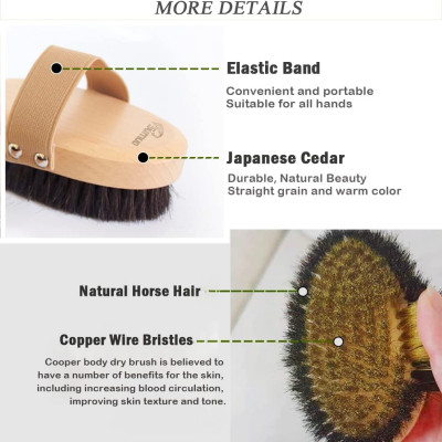 الملمس الجاف فرشاة سلك نحاسي خشب الزان مشط جلد الد...