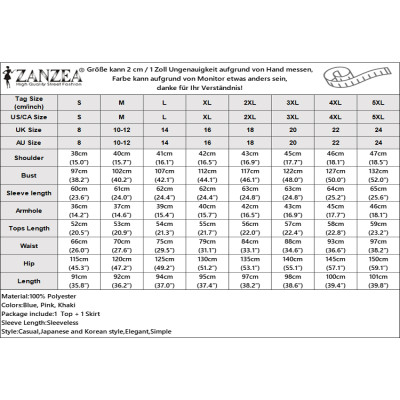 ZANZEA 2 قطعة بلوزة أنيقة طويلة الأكمام أطقم فساتي...