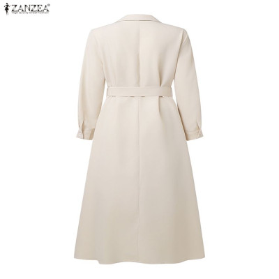 فستان عمل نسائي للخريف OL ZANZEA 2025 فساتين مكتب...