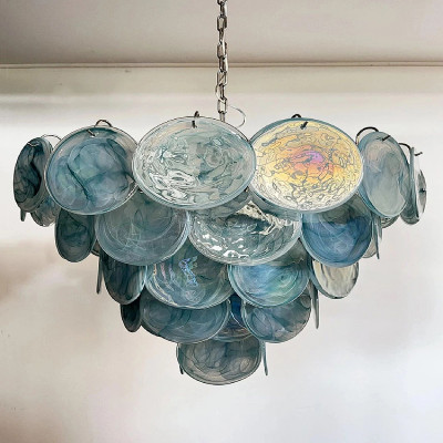 Nordic Blue Glass Creative Glass Ceiling Pedant Li...