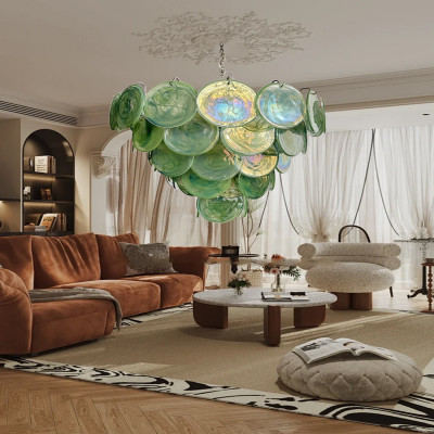 Nordic Blue Glass Creative Glass Ceiling Pedant Li...