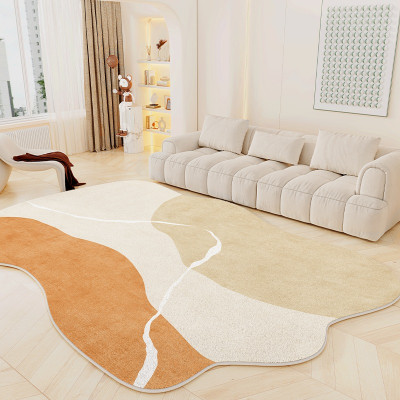 Living Room Floor Mat Irregular Shape Large Area C...