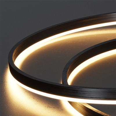 Modern LED Living Room Chandelier White/Gold Ring...