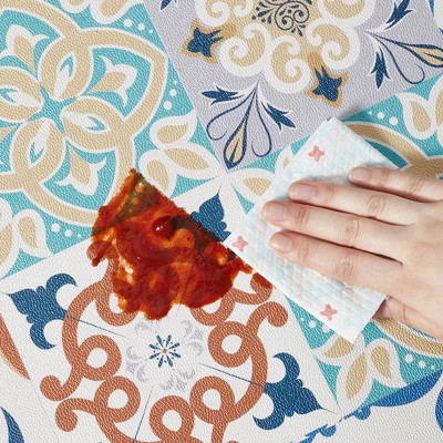 Kitchen Carpet PVC Waterproof Oil-proof Wash-free...