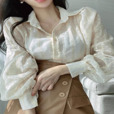 بلوزة دانتيل بصدر واحد للنساء ، انظر من خلال قمم ،...