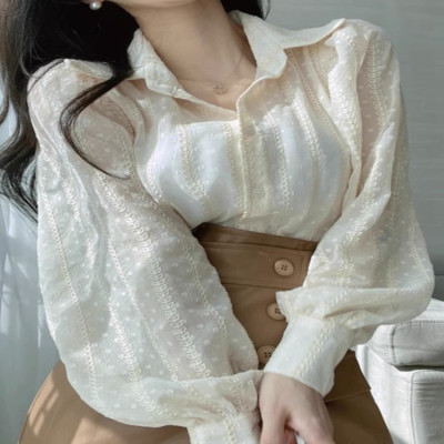 بلوزة دانتيل بصدر واحد للنساء ، انظر من خلال قمم ،...