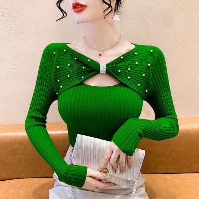 المرأة اللؤلؤ البلوز البلوزات الكورية الاسلوب المن...