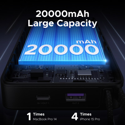 كابل باور بانك UGREEN 67 وات 20000 مللي أمبير في ا...