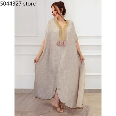 فستان سهرة تقليدي متواضع مقاس كبير ورقبة على شكل V...