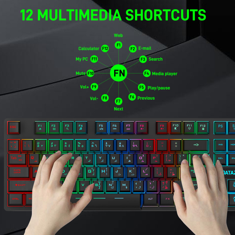 كيبورد وماوس قيمنق كامبو إاءة أرجي بي