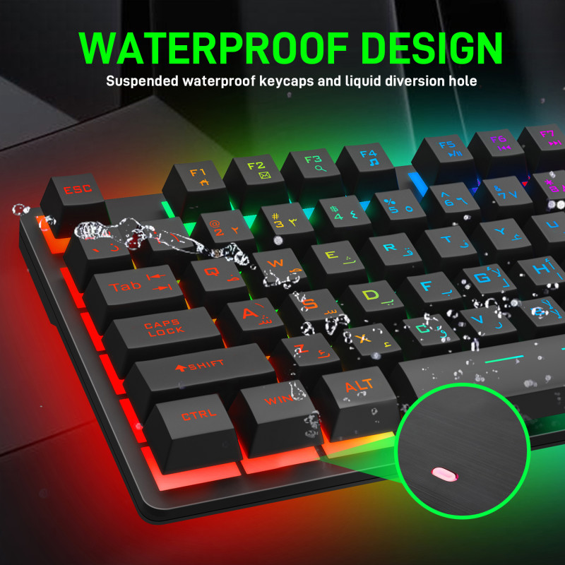 كيبورد وماوس قيمنق كامبو إاءة أرجي بي