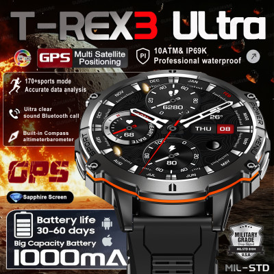 2025 HOT New T-REX3 SmartWatch 1000mAh Large Batte...