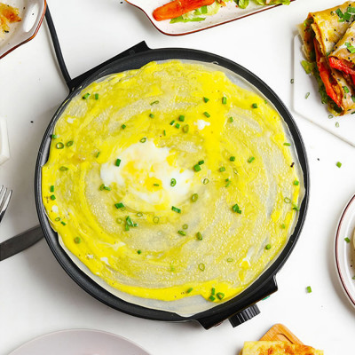 ماكينة صنع الكريب الكهربائية ، ماكينة الفطائر مع ش...