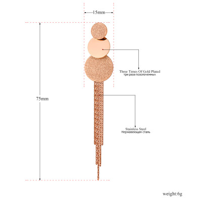Lokaer بوهيميا هندسية متجمد رقاقة شرابة الأقراط ال...