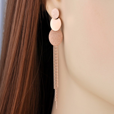 Lokaer بوهيميا هندسية متجمد رقاقة شرابة الأقراط ال...