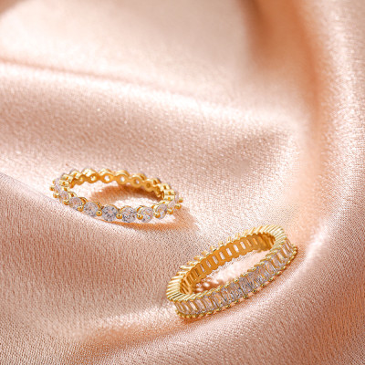 خواتم مرصعة بأحجار الكريستال الشفاف للسيدات خواتم...