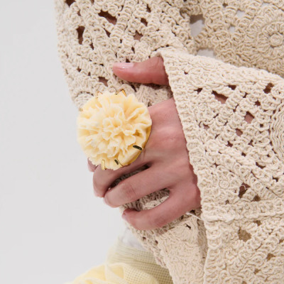 موضة الاتجاه مبالغ فيها زهرة خاتم النساء اكسسوارات...