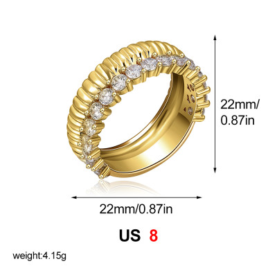الأزياء مكعب الربط الزركون خاتم النساء الملحقات با...