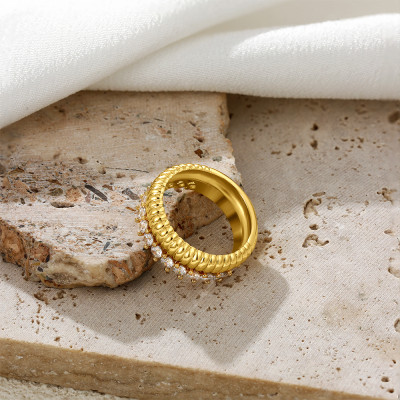 الأزياء مكعب الربط الزركون خاتم النساء الملحقات با...