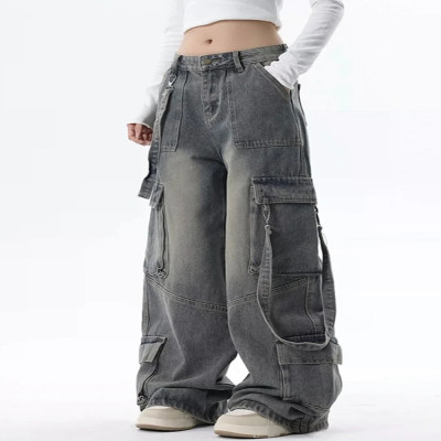 جينز البضائع للنساء فضفاض شارع العليا شيك كل مبارا...