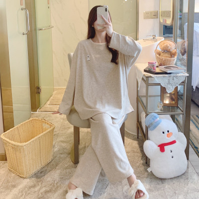 ملابس نوم شتوية كبيرة الحجم كاجوال من المخمل الأغن...