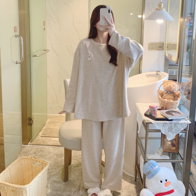 ملابس نوم شتوية كبيرة الحجم كاجوال من المخمل الأغن...