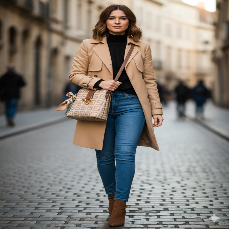 شنطه أنيقة بنقشة هندسية مميزة