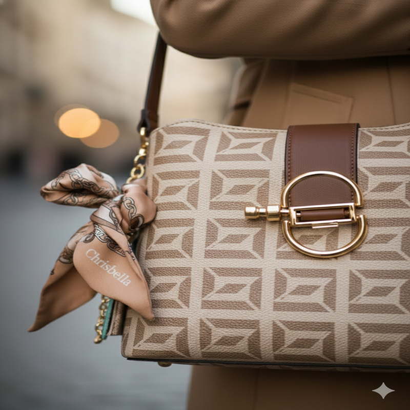 شنطه أنيقة بنقشة هندسية مميزة