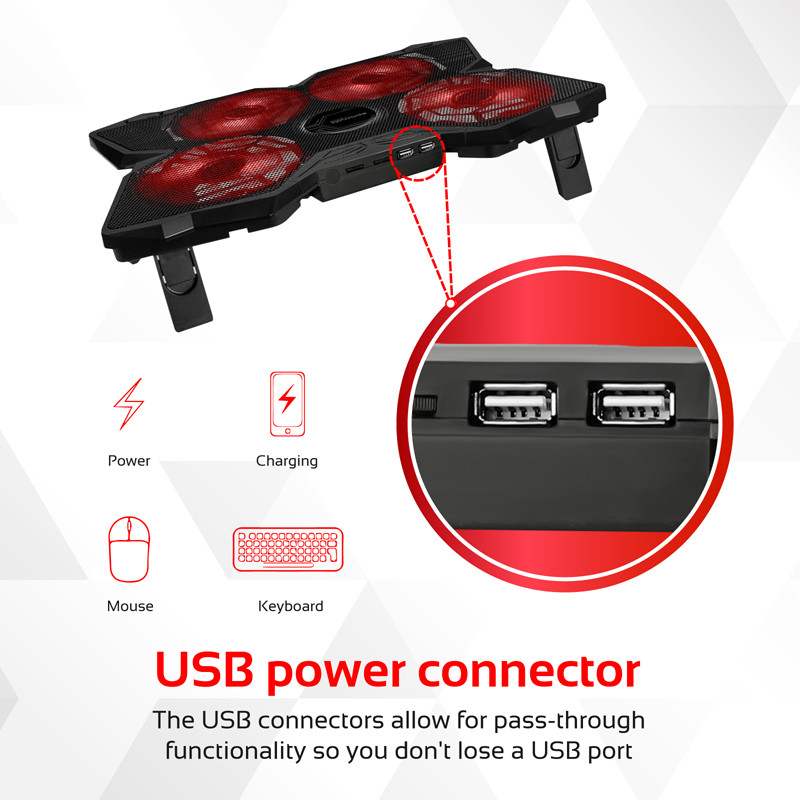 قاعدة تبريد مريحة للكمبيوتر المحمول مع إمكانية ضبط...