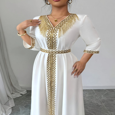 جلابية رمضان للنساء فستان طويل للحفلات قفطان فيستد...