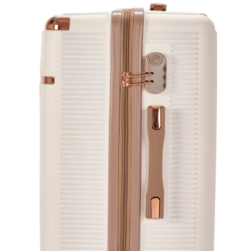 ليمرا طقم شنط سفر مكون من 5 حقائب أمتعة لون بيج /ذ...