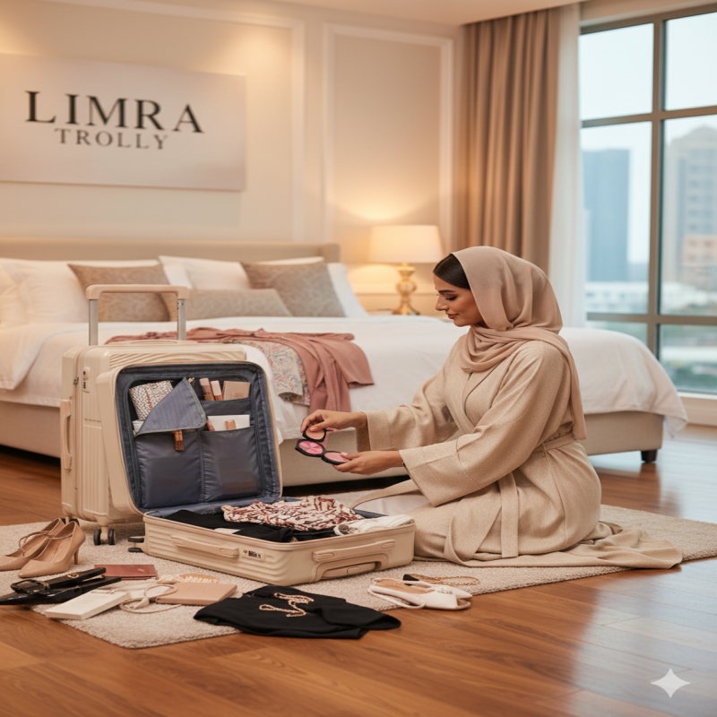 طقم شنط سفر من ليمرا مصنوع من مادة البولي كربونات...