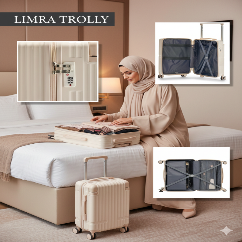 طقم شنط سفر من ليمرا مصنوع من مادة البولي كربونات...