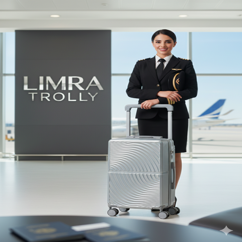 ليمرا شنطة سفر حديثة مصنوع من مادة بولي كربونات مخ...