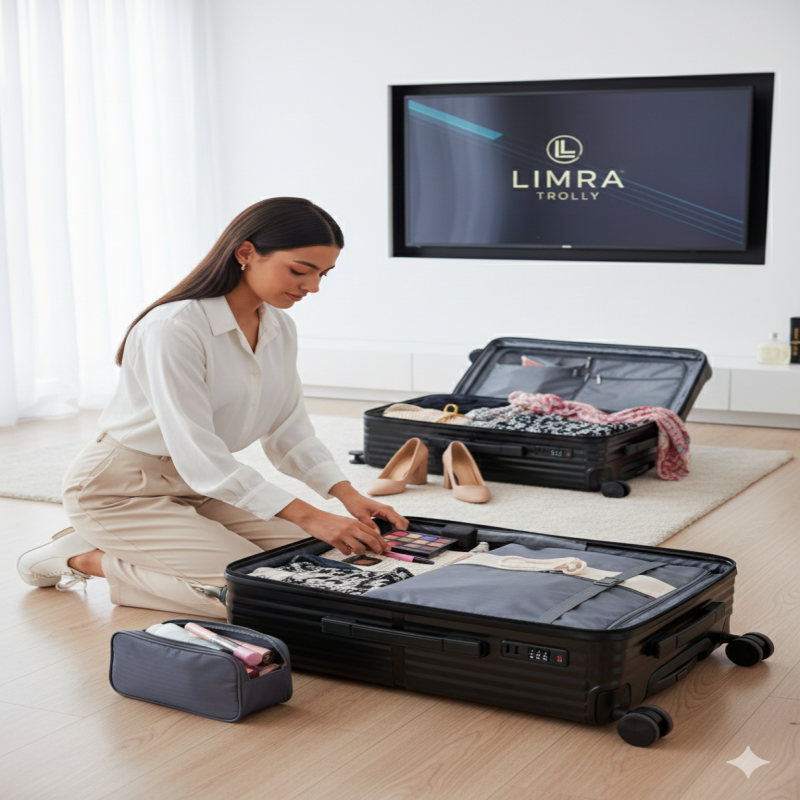 ليمرا شنطة سفر حديثة مصنوع من مادة بولي كربونات مخ...