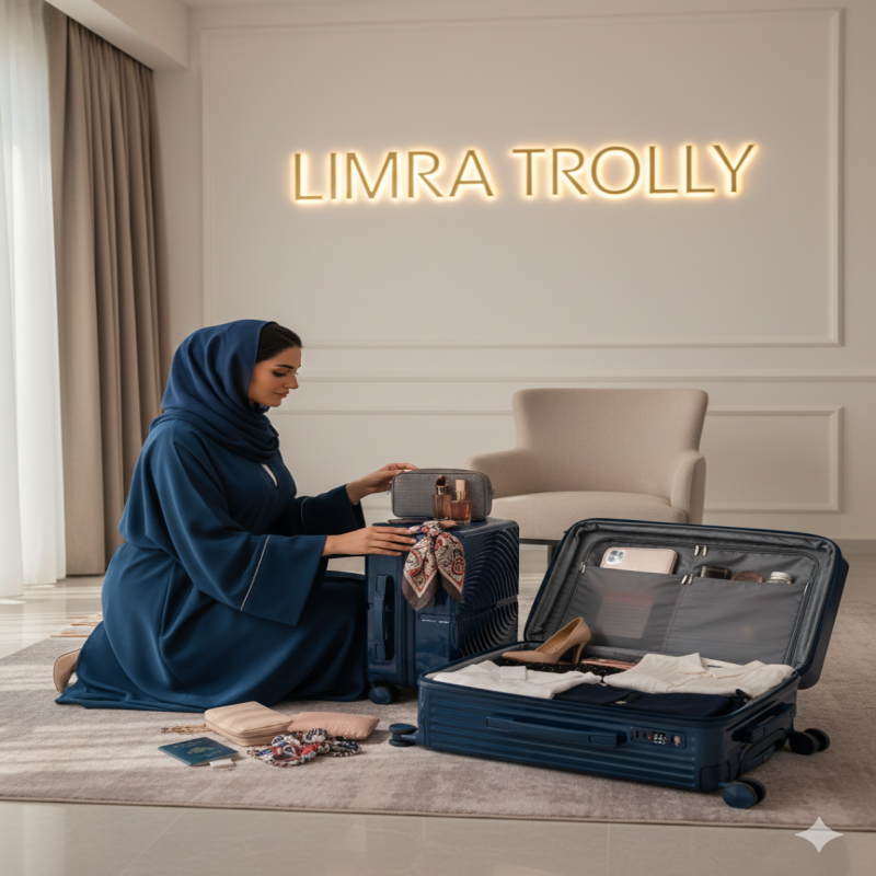 ليمرا شنطة سفر حديثة مصنوع من مادة بولي كربونات مخ...