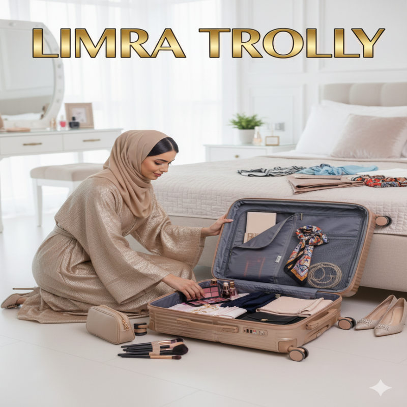 ليمرا شنطة سفر حديثة مصنوع من مادة بولي كربونات مخ...