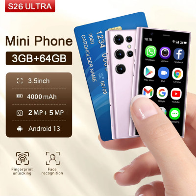 هاتف ذكي S26 Ultra Mini مع فتح الوجه، Android OS 1...
