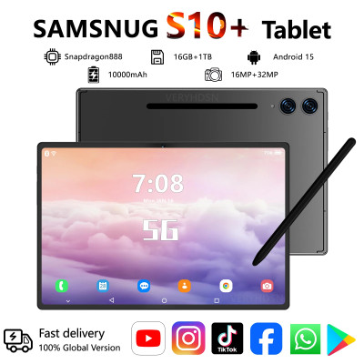 2025 S10 + تابلت أندرويد 15 إصدار أقراص عالمية كمب...