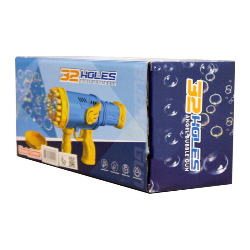 مسدس فقاعات يعمل بالبطارية ازرق 32 فتحة